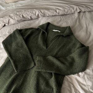 Abercrombie & Fitch Olive Long Sleeve Dress